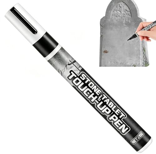 Generico Lackpenna för grav grav - retuscheringspenna på sten, penna för återställning av blekade inskriptioner - granit kalksten utomhus grav kyrkogård
