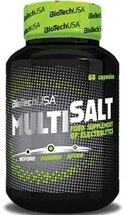 BioTechUSA MultiSalt | Equilibrio electrolítico y reducción de calambres | para deportes de resistencia | con sodio, magnesio, potasio y cloruro | 60 cápsulas