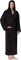 Arus Astrom-Accappatoio da uomo con cappuccio, lunghezza al polpaccio, 100% cotone spugna, Taglia uomo: L, Taglia unisex: L-XL, Nero