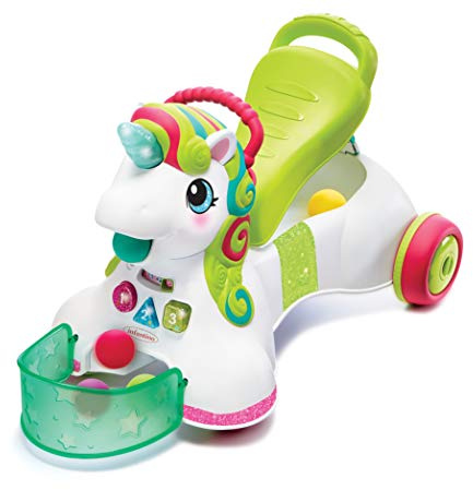 INFANTINO Türspieler Einhorn Interaktiv mit 5 Bällen, 3 Spielmodi, Sound und Licht, Mehrfarbig