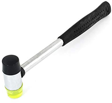 Aexit Plastic Coated Hand Operated Tools Handle 10.4 Long Brick Tile Laying Rubber Hammer Model:48as243qo222