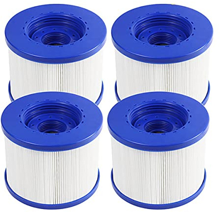 WuYan Swimming Pool Filter 4 Pack Replacement，Cartouche Filtre à Vis Gonflabl De Vis 104mm，pour Clever Spa + Aquaparx + Aqua Spa + Costway + All Seasons + GoPlus + Wido and Others…