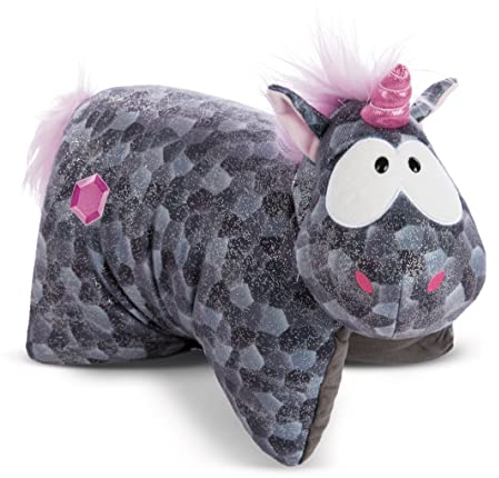 NICI 47654 Kuscheltierkissen Einhorn Diamond Dust 40x30cm Plüsch glitzernd, Grau