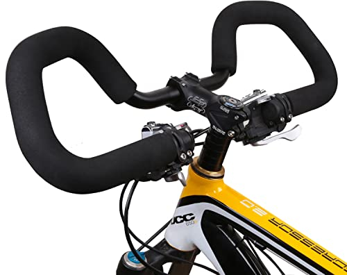 Aoligei Fahrradlenker MTB Lenker, Butterfly-Fahrrad Lenker Aluminiumlegierung Mountainbike Lenker mit Lenkerschwamm, 25.4mm/31.8mm, für Rennrad MTB (25.4mm)