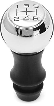 MZLH 5 6 Speed Alloy MT Schaltknauf Für Peugeot 206 306 106 307 308 301 308 807 Für Citroen C1 C2 C3 C4 Chrom Zubehör schalthebel wechseln schaltknauf (Farbe : Chrome Black 5 Speed)