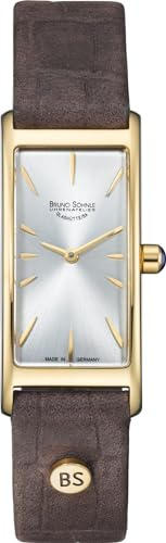 Bruno Söhnle Unisex Analog Quarz Uhr mit Kalbsleder Armband 17-33088-243