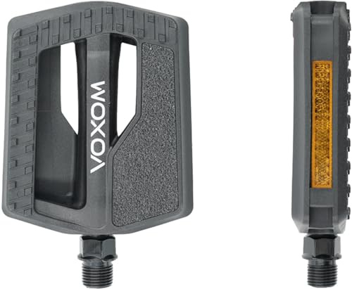 Voxom Pedale Trekking Pe35 - Anti-Rutsch Touringpedale - Hochwertiges Industrielager - Fahrradpedale mit Reflektoren