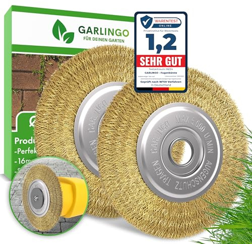 Garlingo Lot de 2 brosses à joints | Compatible avec Gloria Multibrush et autres brosses métalliques | Largeur 10 mm | Accessoires Weedbrush Brosse de rechange