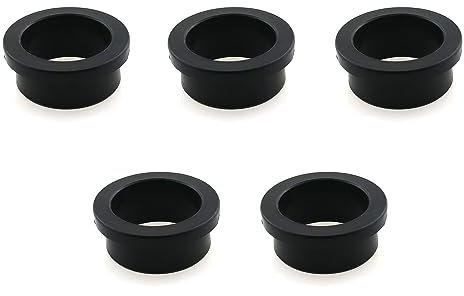 HJGarden 5pcs T Shape Rubber Grommet 32x26.5x16mm Black Plastic Seal Protection Cable Grommets Flexible for Cable Pipe