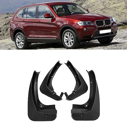 4 Pezzi Auto Gomma Parafanghi, per BMW X3 2011-2017 Anteriori e Posteriori Paraspruzzi Impermeabile Splash Protezione Completa Accessori