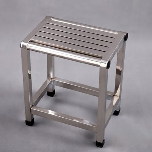 MegLob Edelstahl -Duschhockersitz, Edelstahl -Duschstuhl Mit Abgerundeten Ecken, Kapazität Von 330 Lbs, Metallbadezimmersitz Für Senioren, Leichte Nicht Schlechte Badebank,Xl
