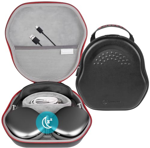 Smatree Funda rígida para Apple AirPods Max 2024 compatible con el modo de suspensión, funda de transporte de viaje para accesorios de auriculares Airpod Max, bolsa de almacenamiento protectora