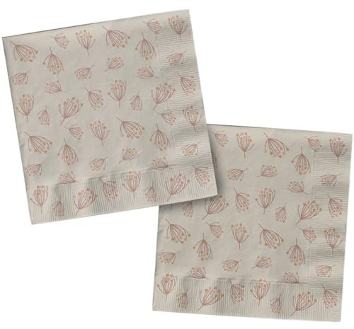 Folat B.V.-Folat 24998 Shower Deko, Babyparty, Rosa, WeißServietten-Blooming Baby Girl-33 x 33 cm-20 Stück, color rosado