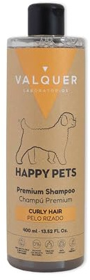 Valquer Premium schampo för hundar lockar - med panthenol och UVA-kärnolja. Hundschampo. katt schampo schampo - 400 ml (lockig löv)