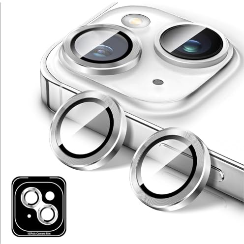 Kucheed Camera Lens Protector Compatible for iPhone 12/12 Mini, Tempered Glass Camera Cover Screen Protector, Automatic Alignment Metal Individual Rings, HD Anti-Scratch Phone Accessories
