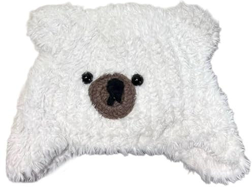 BHFYOB Kinder-Bär-Hut, schöne Tiermütze, lässige Outdoor-Kopfbedeckung, lustiges Muster, Hut für modische Winter-Looks