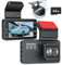 Dash Cam Front and Rear, Dual Car Camera 4K 1080P, 5GHz WiFi GPS Dash Camera, 3” IPS Touch Screen, 64GB, Night Vision, 170°Wide Angle, 24H Parking Mode, APP Control, WDR, Loop Recording (C15-BLACK)