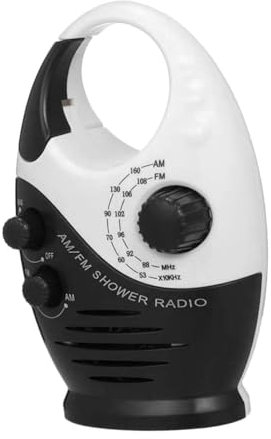 POPETPOP Wasserdichtes Taschenradio Mit Am Fm Batteriebetrieben Tragbar Für Dusche Badezimmer Outdoor Und Notfälle Leichtes Ukw Mw Duschradio Mit Langer Batterielaufzeit