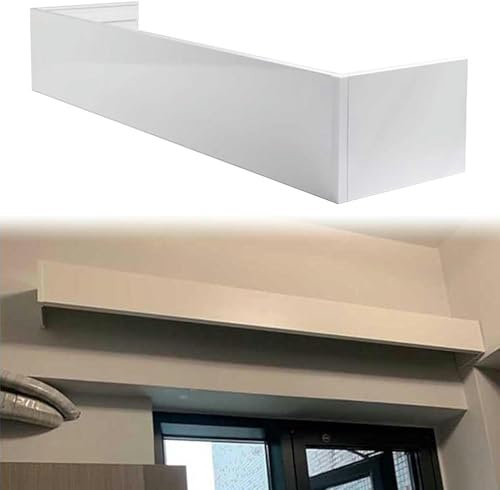 Generisch Verdunkelungsvorhang-Volantkasten für Fenster, Decken-/Wandmontage, dekorativer Vorhang, Querbehang, 1 bis 6 m lang, Verdunkelungsvorhangstangenabdeckung, Schallwandhalterung, 220 cm