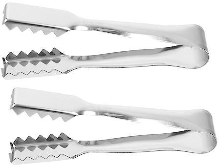 HOLIDYOYO 2piezas Pinzas De Acero Inoxidable Para Bolas De Hielo Pinzas Para Frutas Duraderas Para Uso Cocina