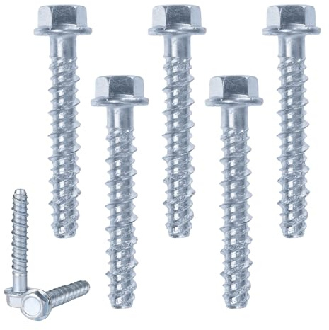 Hocadrv 20 viti per calcestruzzo, 8 mm, tasselli universali, viti per interni, viti per calcestruzzo zincate (M8 x 60 mm)