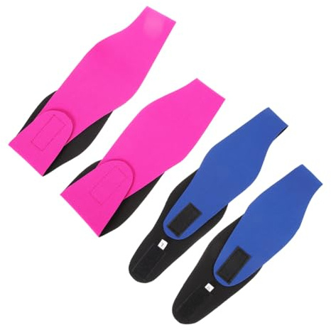 Cabilock 4 pezzi Fascia da Nuoto in Neoprene per Donna e Uomo Protezione Orecchie Dall Acqua e Assorbente Sudore e Traspirante per Sport e Yoga