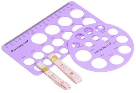 SPYMINNPOO Breast Pump Flange Measuring Tool Set, Soft Silicone Nipple Ruler for Accurate Size, Ideal for New Moms (Purple)