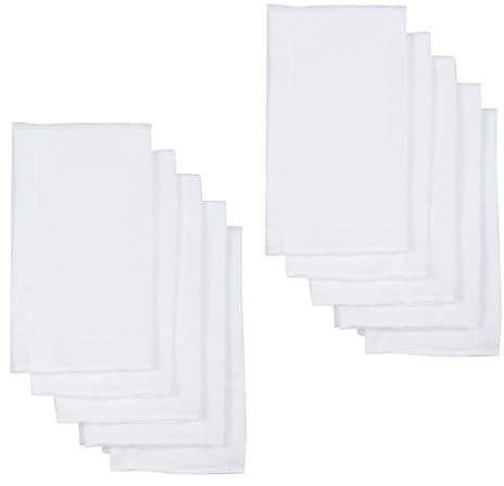 minkissy 10 Inserts pour Couches Lavables en Mousseline de Coton Blanc, Absorbants et Confortables, Réutilisables et Lavables, Adaptés pour Bébé Lors des Sorties