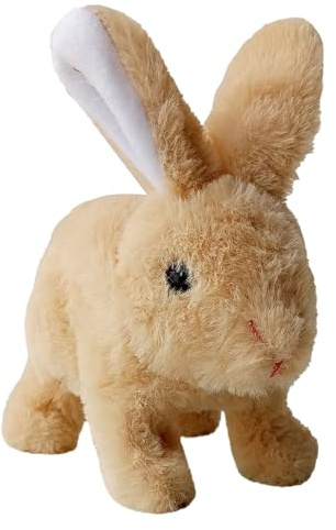 Realistic Bunny Plush - Stuffed Bunny Plush Interactive Toy Figures,Electronic Pet Realistic Rabbit, Jumping, Twitching, and Shaking Ears