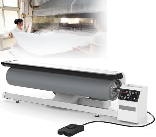 Kraftig ångpress, 2950 W roterande strykmaskin med justerbar temperatur och flera ångfunktioner, fotpedal för effektiv strykning