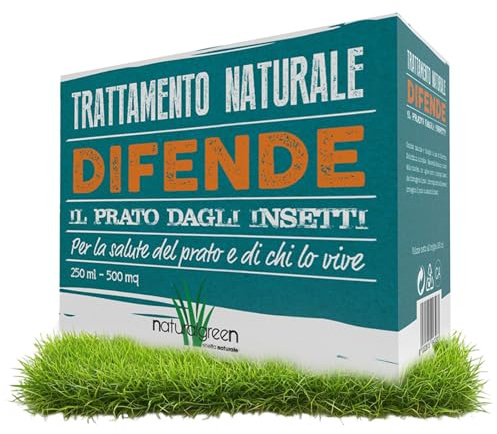 B4Green Difende (500m²) Insetticida Naturale per Prato Beauveria Bassiana | Metarhizium Anisopliae e funghi entomopatogeni, Larvicida Biologico contro Larve di Coleotteri, Oziorrinco e Tipule, 250ml