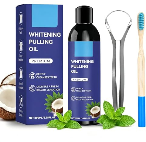 Coconut Oil Pulling Mouthwash for Teeth Whitening & Fresh Breath, 100ML