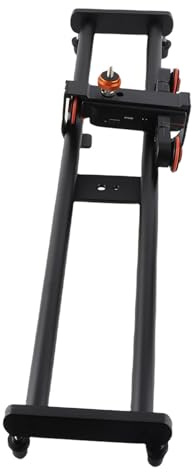 Matybobe Dolly de Piste Vidéo pour Appareil Photo Professionnel avec Télécommande, Curseur motorisé électrique pour Appareils Mobiles, Léger et Portable, Longueur 62 Cm