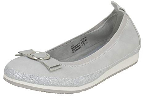 Fitters Footwear That Fits dam ballerina Luisa mikrofiber mikrofiber ballerinas med slinga storlek (EU,), - GRÅ - 43 EU
