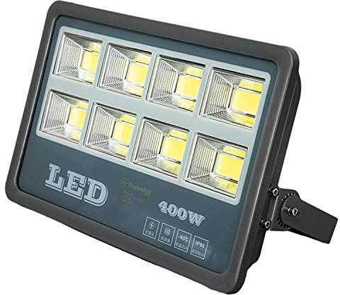 TECNOLUX EURO 400W Floodlight Led Foco Proyector Led para Exterior Iluminación Decoración 6500k luz fria IP66 gris Clase de eficiencia energética A++48118