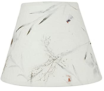 Aspen Creative 58902 Transitional Hardback Empire Shape UNO Construction Lamp Shade in Off White with Leaves and Petals in Paper, 9 Wide (5 x 9 x 7)