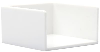 NatSumeBasics White Sticky Note Holder Cute Post a Note Holder Dispenser for Desk Office Home School Desk Organizers (White)