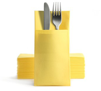 Alvotex Airlaid Besteckservietten 39x40cm 50/1 - YELLOW (251)