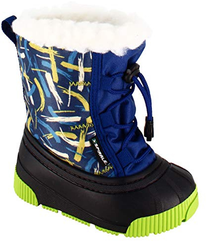 Spirale Lala Bottes de Neige pour Enfants, Bottes d'hiver pour Bébé, Doublure en Polaire avec Mousse, Bleu, 24/25 EU