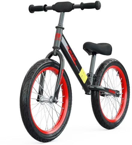 Bueuwe 16 Inch Kids Balance Bike for 4-8 Years Old, Adjustable Seat, Black