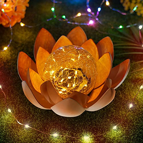 Demiawaking Lotus LED Solarleuchte, schwimmende Blume Nachtlampe Gartenleuchte Solar, Deko Lampe für Schwimmbad Garten Aquarium Hochzeit Hof, Teich Beleuchtung