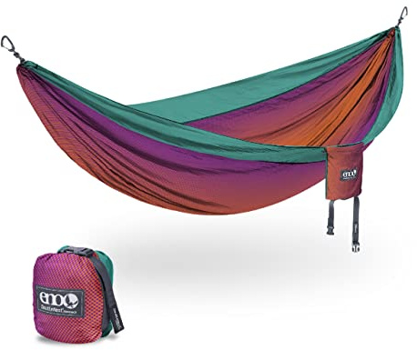 ENO DoubleNest Hammock - Lightweight, Portable, 1 to 2 Person Hammock - for Camping, Hiking, Backpacking, Travel, a Festival, or The Beach - Fade/Seaglass