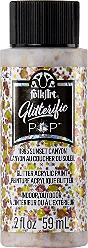 Folkart Glitterific Pop Acrylic Paint 2oz-Sunset Canyon -FAGP2OZ-11995