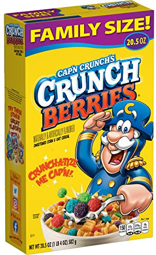 Cap'n Crunch Cereal, Crunch Berries, 20.5oz Box
