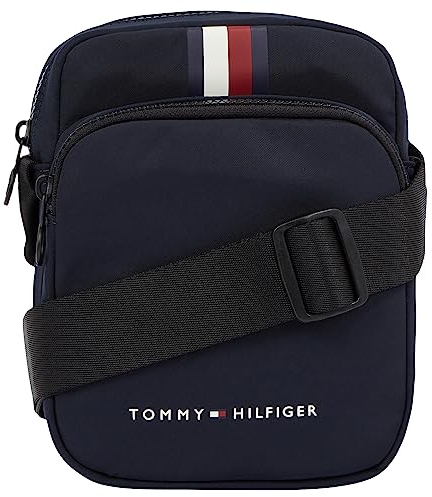 Tommy Hilfiger Herren Umhängetasche Skyline Stripe Reporter Mittelgroß, Blau (Space Blue), Onesize