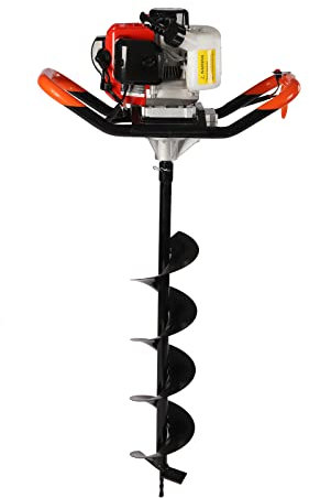 52CC 2.3HP Post Hole Digger with Auger Digging Drill,Gas Powered Fence Post Auger,with 4, 6, and 8 Bits,Garden Earth Borer Post Hole Digger Borer