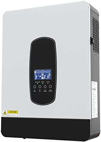 SOGTICPS 2200W Solar-Hybrid-Wechselrichter DC12V zu AC230V,DC55-450V Eingang,geeignet für 12V Batterienetzunabhängiger Reiner Sinus-Wechselrichter mit 80A MPPT Solar-Ladegerät+AC-Ladegerät