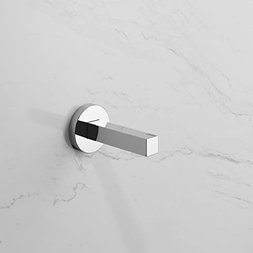 KEUCO Edition 90 Ersatzrollenhalter, ohne Bohren, Made in Germany, Metall verchromt, inkl. Klebeset und Schraubset, Toilettenpapierhalter zum Kleben oder Schrauben