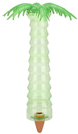 MISNODE 4er-Pack Kunststoff-Pflanzenbewässerungskugeln in Kokosnussbaumform, Automatische Bewässerungskugeln, Lazy Watering, Tropfbewässerungsausrüstung, Bewässerungskugel-Set für(Grün)