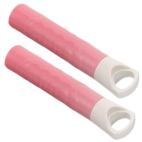CHILDWEET 2pcs 22mm Pink Broom Handle Grip Replacement End Caps for Floor Cleaning Compatible Mop Rods and Clothesline Sticks Easy to Install